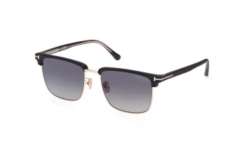 Tom Ford FT0997-H style-color 02D Shiny Rose Gold / Matte Black / smoke polarized smoke polarized Lens