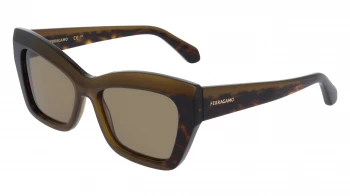 Salvatore Ferragamo SF2065S style-color 338 Opaline Khaki / Dark Tortoise