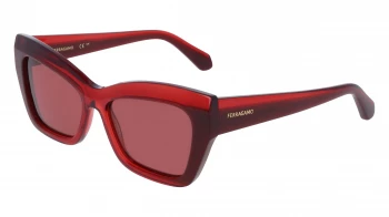 Salvatore Ferragamo SF2065S style-color 613 Transparent Red / Dark Red