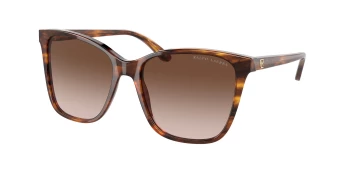 Ralph Lauren RL8201 style-color 500713 Shiny Striped Havana / Gradient Brown Lens