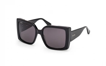 Max Mara MM0131 Hinge style-color 01A Shiny Black / Shiny Black / smoke smoke Lens