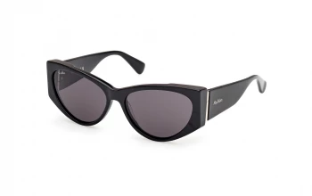 Max Mara MM0132 HINGE-1 style-color 01A Shiny Black / Shiny Black / smoke smoke Lens