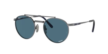 Ray-Ban RB8237 ROUND II TITANIUM style-color 3142S2 Gunmetal / Blue Chromance Lens