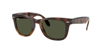 Ray-Ban RB4105 FOLDING WAYFARER style-color 710/31 Havana / Green Lens
