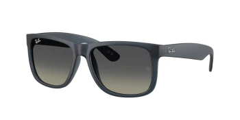 Ray-Ban RB4165F JUSTIN Asian Fit style-color 681311 Rubber Blue / Gradient Grey Lens