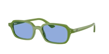 Ray-Ban RB4455F ZURI 0RB4455F style-color 681080 Cloudy Jungle Green / Blue Lens
