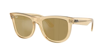 Ray-Ban RBR0502S WAYFARER REVERSE 0RBR0502S style-color 68215A Opal Yellow / Brown Mirror Gold Lens