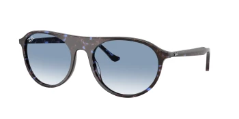 Ray-Ban RB2215 style-color 14303F Havana Blue Turtle / Clear Gradient Blue Lens