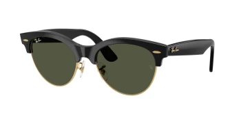 Ray-Ban RB2341 CLUBMASTER WAY 0RB2341 style-color 901/31 Black On Gold / Green Lens