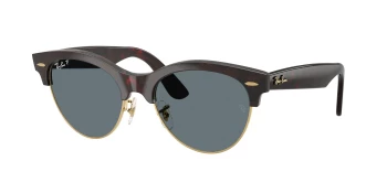 Ray-Ban RB2341 CLUBMASTER WAY 0RB2341 style-color 990/3R Red Havana On Gold / Dark Blue Polar Lens