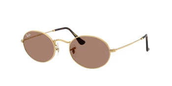 Ray-Ban RB3547 OVAL style-color 001/1A Arista Gold / Light Violet Chromance Lens