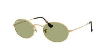 Ray-Ban RB3547 OVAL style-color 001/4E Arista Gold / Bottle Green Lens