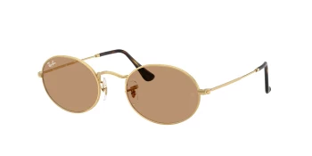 Ray-Ban RB3547 OVAL style-color 001/53 Arista Gold / Brown Lens