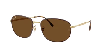 Ray-Ban RB3754 style-color 927557 Matte Havana On Matte Arista Gold / Polar Brown Lens