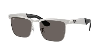 Ray-Ban RB3875 WAYFARER DELUXE 0RB3875 style-color 019/B1 Sandblasted Silver On Silver / Dark Grey Lens