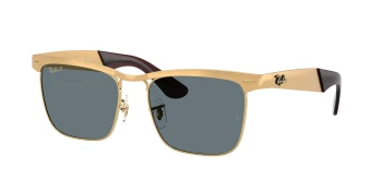 Ray-Ban RB3875 WAYFARER DELUXE 0RB3875 style-color 92763R Sandblasted Legend Gold / Dark Blue Polar Lens