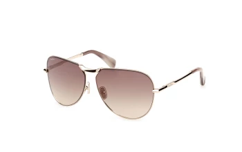 Max Mara MM0134 MILLER-2 style-color 32F Shiny Pale Gold / Shiny Pale Gold / gradient brown gradient brown Lens