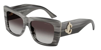 Jimmy Choo JC5036B style-color 50638G Striped Black / Gradient Gray Lens
