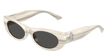 Jimmy Choo JC5038BU style-color 506587 Striped White / Dark Grey Lens