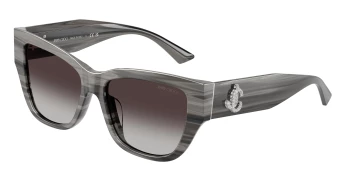 Jimmy Choo JC5039BU style-color 50638G Striped Black / Gradient Gray Lens