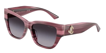 Jimmy Choo JC5039BU style-color 50648G Striped Cranberry / Gradient Gray Lens