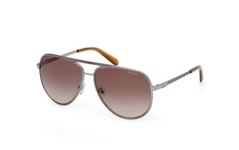 Guess GU00209 style-color 09F Shiny Satin Gunmetal / Shiny Gunmetal / gradient brown gradient brown Lens