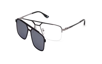 Bmw BW5085-H With Clip-On style-color 008 Shiny Black / Shiny Black / smoke smoke Lens