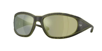 Diesel DL3002 style-color 511/J2 Rusty Green Black / Dark Violet Emerald Iridium Lens