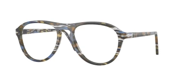 Persol PO3371V LYNN 0PO3371V style-color 1222 Frost Grey / Nautical Blue