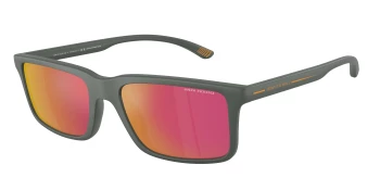 Armani Exchange AX4157SU style-color 83776Q Matte Dark Green / Mirror Orange Lens