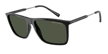 Armani Exchange AX4160S style-color 81582J Shiny Black / Dark Green Polar Lens