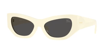 Burberry BE4450U style-color 415887 White Ivory / Dark Grey Lens
