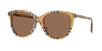 Burberry BE4455 style-color 416373 Check Sand / Dark Brown Lens
