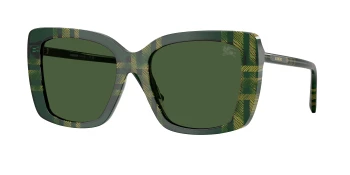 Burberry BE4456 style-color 416971 Check Green / Dark Green Lens