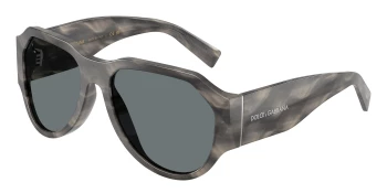 Dolce & Gabbana DG4504 style-color 319980 Striped Grey / Dark Blue Lens