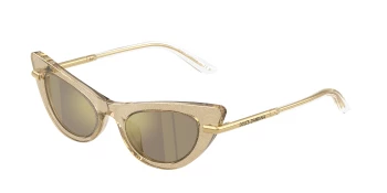Dolce & Gabbana DX4008 style-color 31035A Glitter Gold / Light Brown Mirror Gold Lens