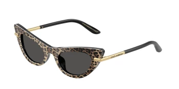 Dolce & Gabbana DX4008 style-color 316397 Leo Brown On Black / Dark Grey Lens