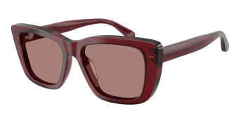 Emporio Armani EA4246U style-color 625473 Shiny Transparent Bordeaux / Light Brown Lens