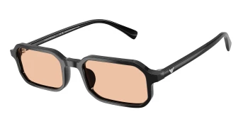 Emporio Armani EA4253U style-color 501793 Shiny Black / Light Orange Lens