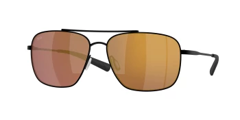 Costa Del Mar CANAVERAL 6S6002 style-color 600224 Satin Black / Gold Mirror Lightwave Glass Lens