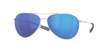 Costa Del Mar 6S6003 PIPER 6S6003_P style-color 600320 Satin Silver / Blue Mirror Lightwave Glass Lens