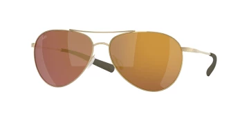 Costa Del Mar 6S6003 PIPER 6S6003_P style-color 600321 Brushed Gold / Gold Mirror Lightwave Glass Lens