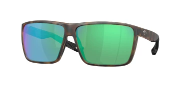 Costa Del Mar 6S9121 RINCON II 06S9121 style-color 912110 Matte Tortoise / Green Mirror Lightwave Glass Lens