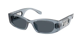 Michael Kors MK2243U RHODES 0MK2243U style-color 401487 Denim Transparent / Blue Grey Solid Lens