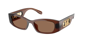 Michael Kors MK2243U RHODES 0MK2243U style-color 402173 Brown Transparent / Brown Solid Lens