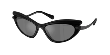 Swarovski SK6038 style-color 10396G Matte Black / Grey Mirror Black Lens