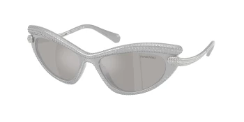 Swarovski SK6038 style-color 10596G Silver / Light Grey Mirror Silver Lens