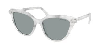 Swarovski SK6039 style-color 1042/1 White Havana / Dark Grey Lens