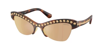 Swarovski SK6043 style-color 100271 Havana / Dark Brown Mirror Rose Gold Lens