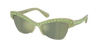 Swarovski SK6043 style-color 10746R Milky Green / Green Mirror Green Lens